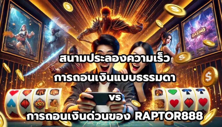 สนามประลองความเร็ว การถอนเงินแบบธรรมดา vs การถอนเงินด่วนของ RAPTOR888-8